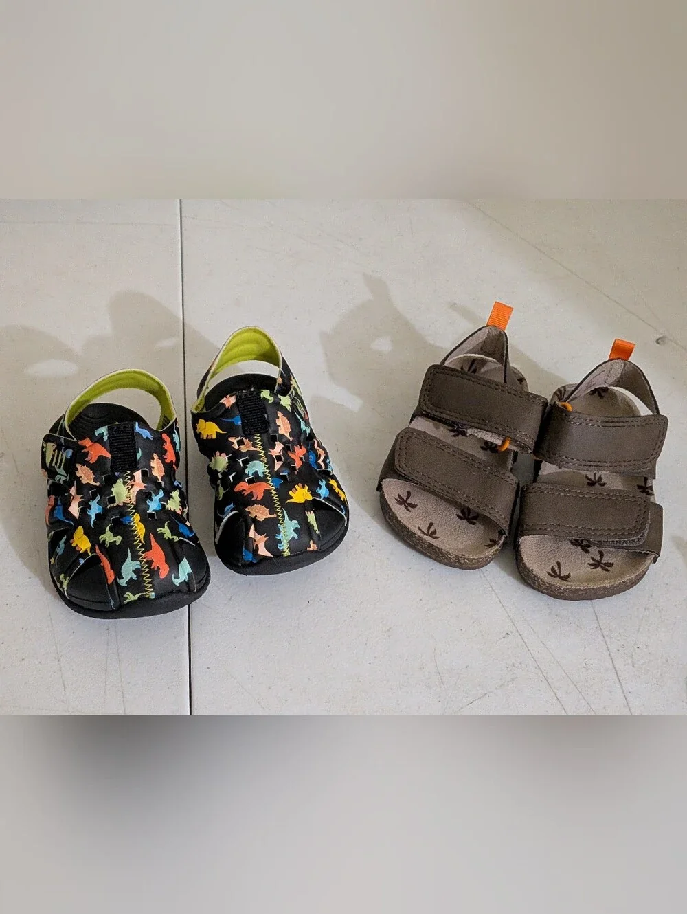 Kids 3c Multicolor Dinosaur Sandals & Infant 0-6m Leather Elephant Slip-Ons